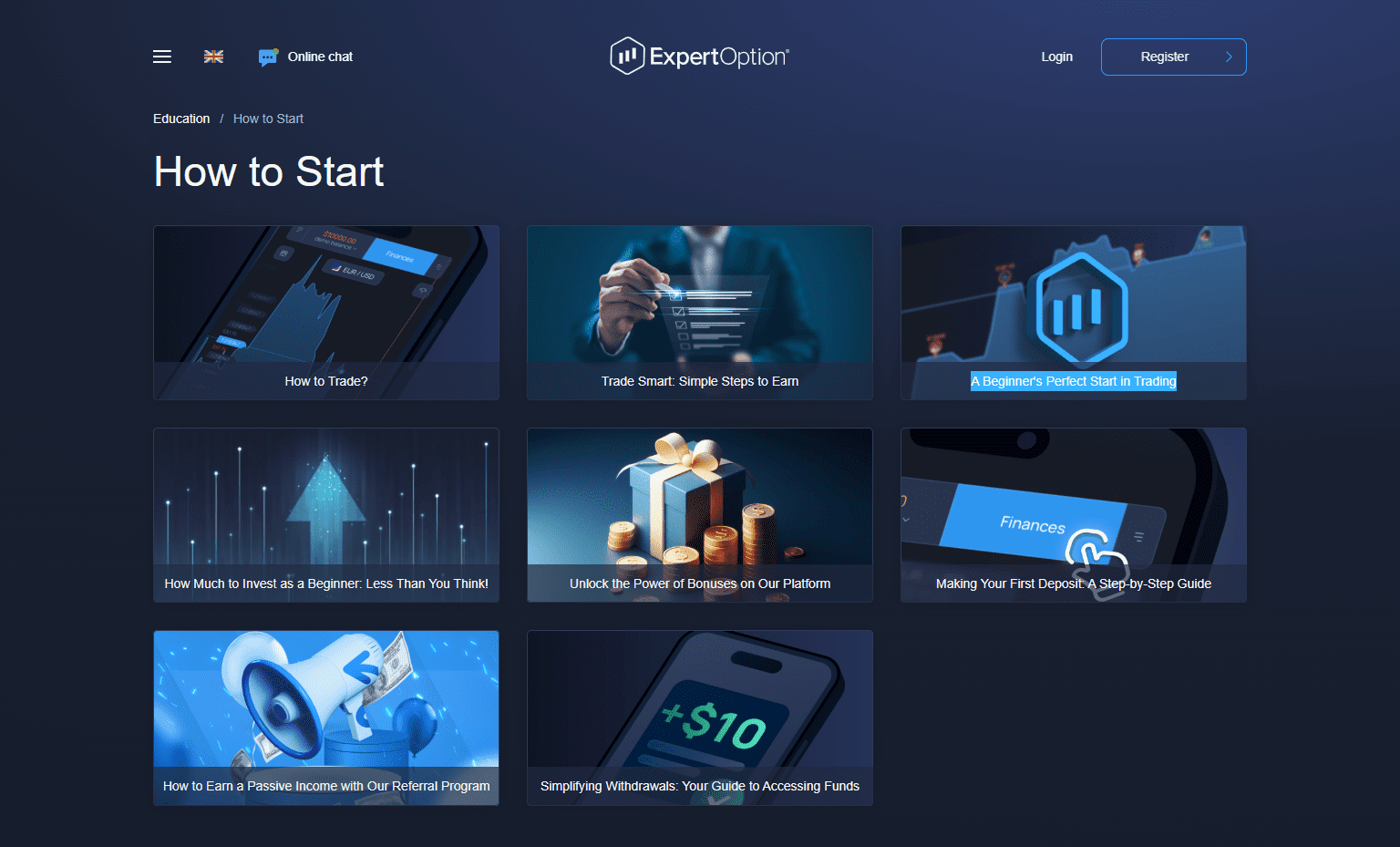 ExpertOption Educational Content