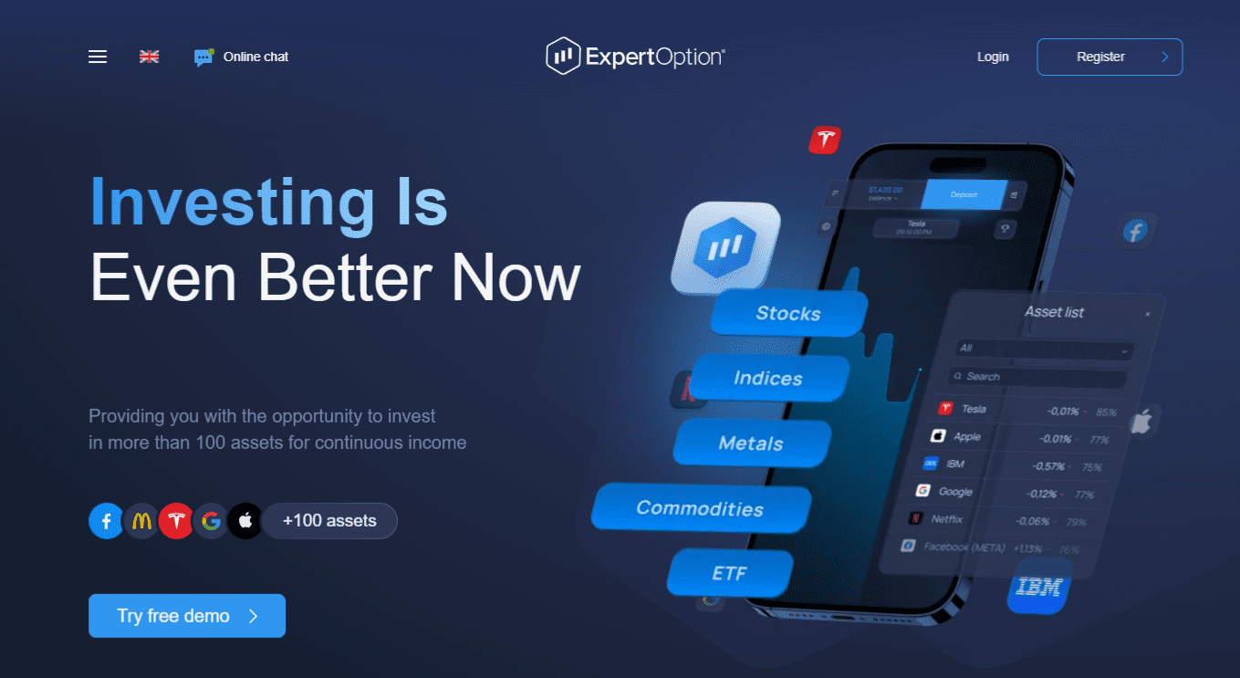 ExpertOption Home 1