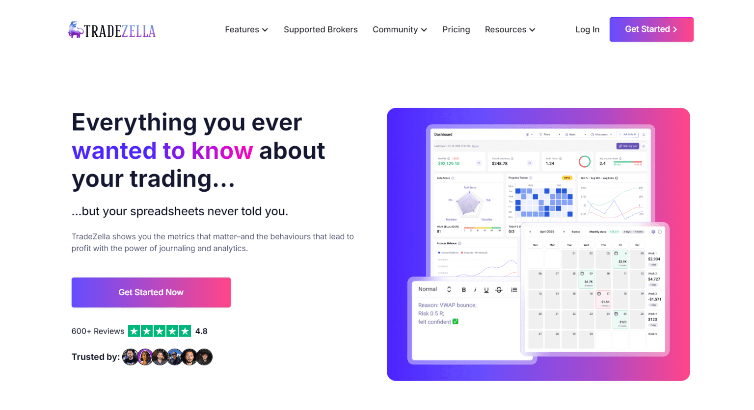 TradeZella Home 1