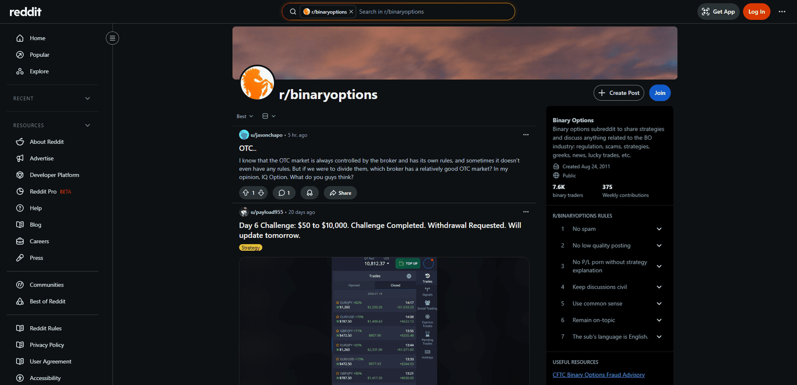 Reddit r binaryoptions