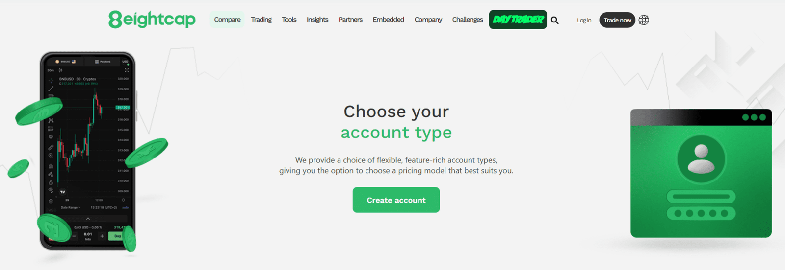 Eightcap Challenges account type