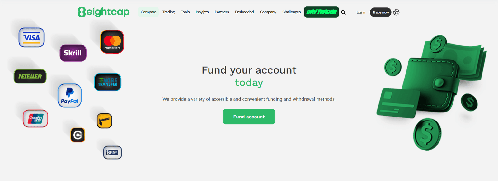 Eightcap Challenges deposit withdrawals