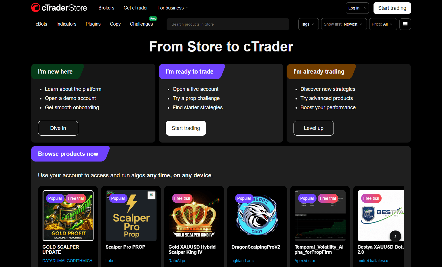 cTrader Home