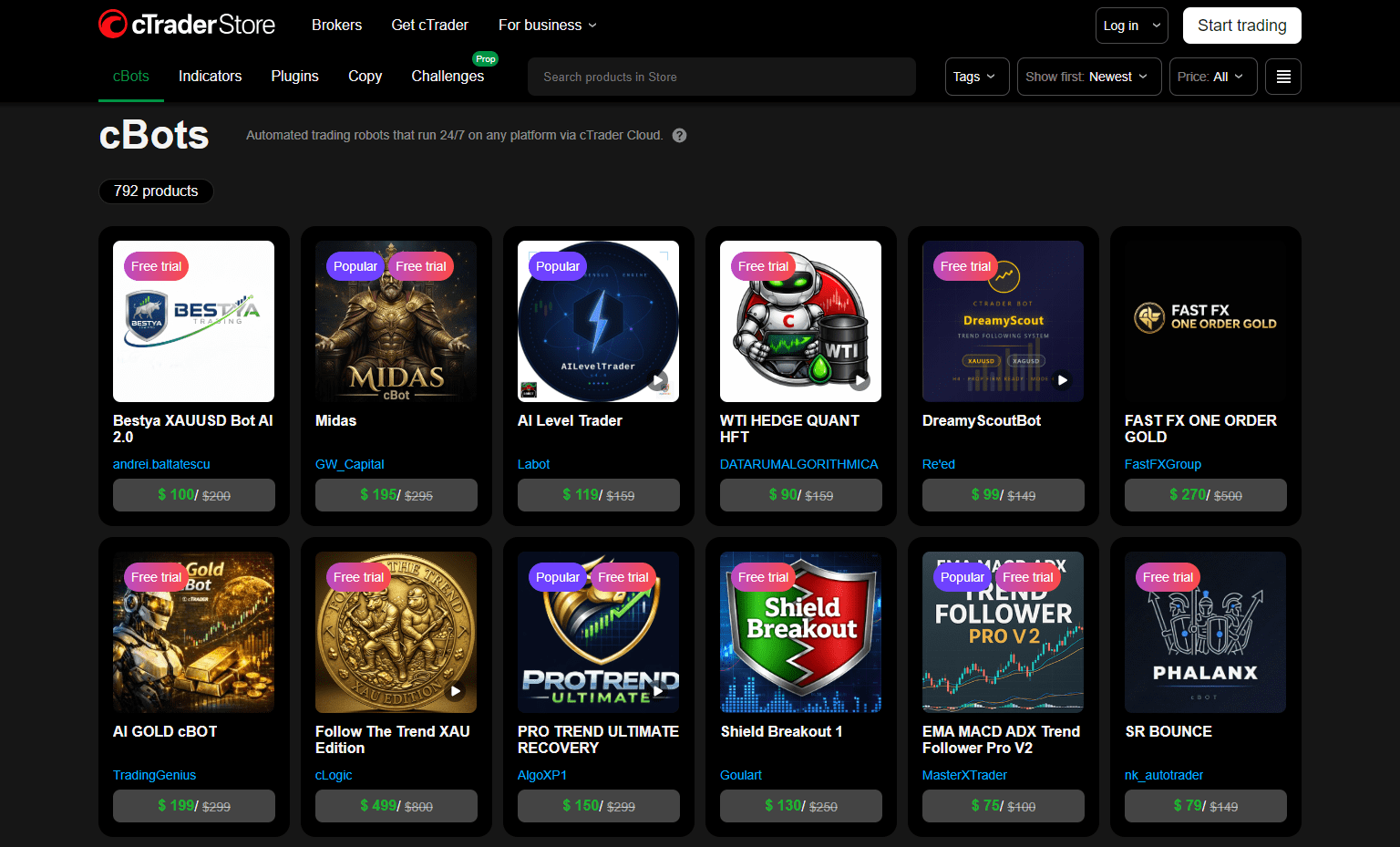 cTrader cBots